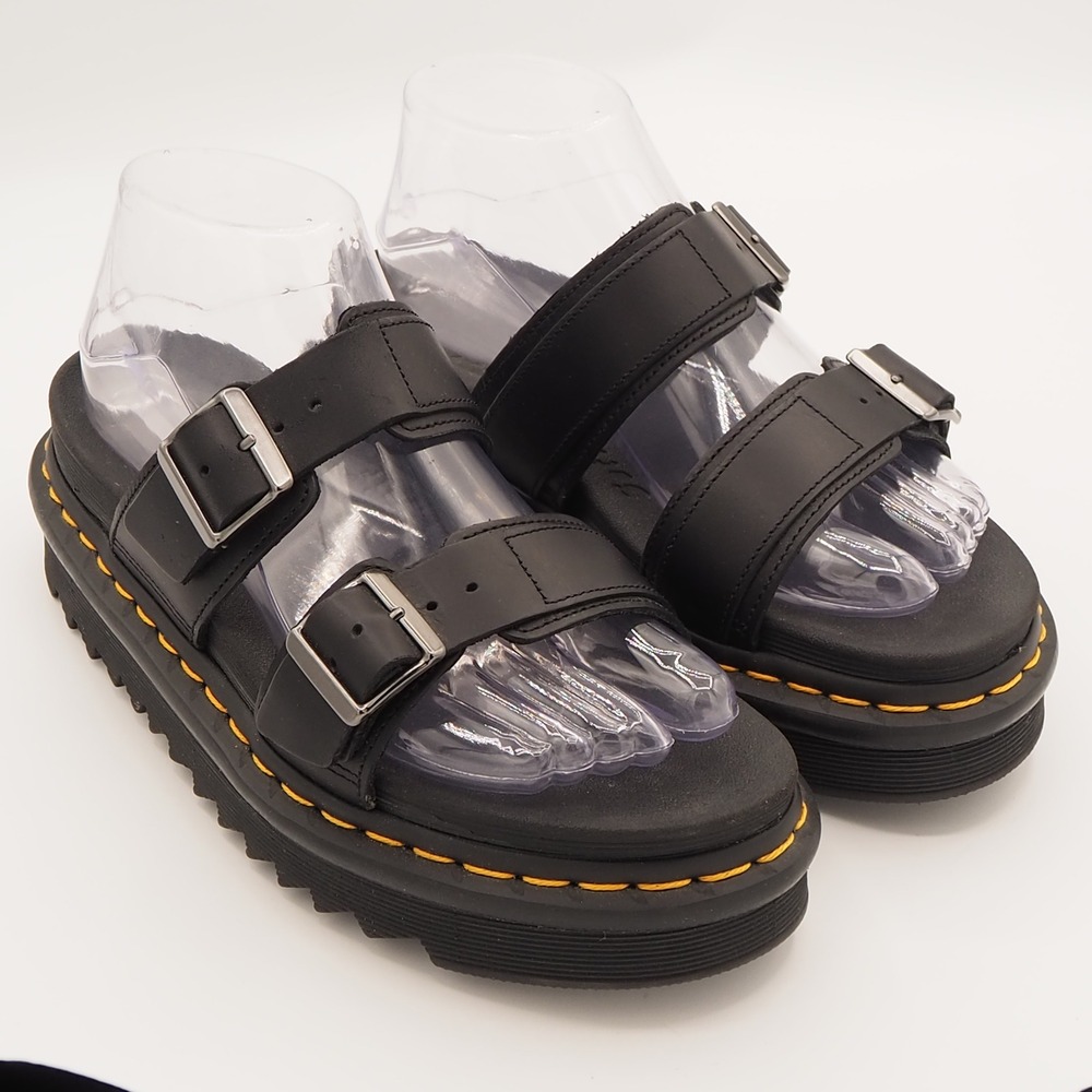 Doc Martens Myles Chunky Platform Sandals Women's Size 7 Leather Slides Softwair